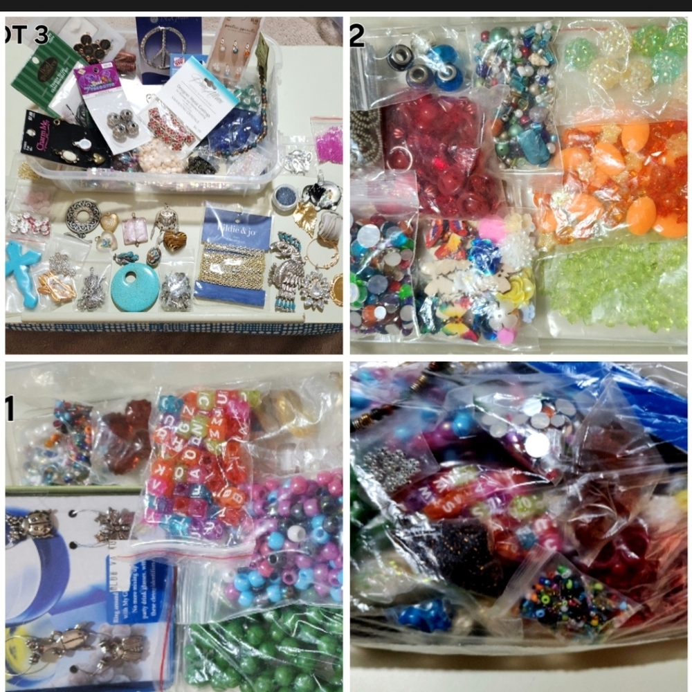 HUGE JEWELRY MAKING SUPPLIES LOT - 2.11 lbs